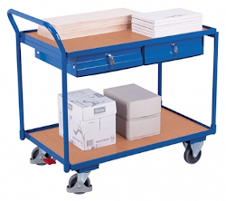 Tischwagen mit Schubladen zur Kommissionierung