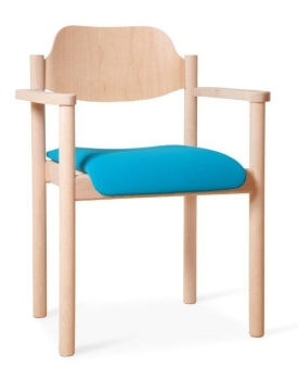 Holzstühle mit Sitzpolster
