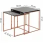 Preview: Breite des 2er Sets: 48 / 42 cm - Höhe je Tisch: 46 / 40 cm - Tiefe pro Couchtisch: 36 / 34 cm. Preview: Breite des 2er Sets: 48 / 42 cm - Höhe je Tisch: 46 / 40 cm - Tiefe pro Couchtisch: 36 / 34 cm.