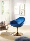 Preview: Eleganter Loungesessel in Blau & Gold Preview: Eleganter Loungesessel in Blau & Gold