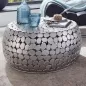 Preview: Moderner Couchtisch aus Aluminium in Silber Preview: Moderner Couchtisch aus Aluminium in Silber