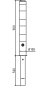 Preview: Absperrpfosten Ø 108 mm, herausnehmbar, Typ PP23, Skizze