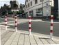 Preview: Absperrpfosten zum Einbetonieren in diversen Varianten, 70 x 70 mm im Straßenraum