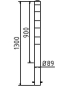 Preview: Absperrpfosten Ø 89 mm zum Einbetonieren, Typ PP15 Skizze