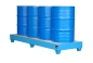 Mobile Preview: Auffangwanne (blau) mit Füßen für 4 x 200 Liter Fässer