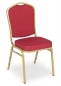 Preview: Bankettstühle Barock 100 rot mit goldfarbenem Gestell