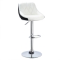 Preview: Barhocker - Medina Design Barstühle mit Kunstlederbezug grau (+weiß)