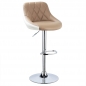 Preview: Barhocker - Medina Design Barstühle mit Kunstlederbezug khaki (+weiß)