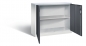 Preview: Beistellschrank aus Metall, 1000 x 400 x 1200 mm (H x T x B) Modell RON lichtgrau/schwarzgrau