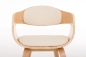 Preview: Holzstühle (Besucherstühle) mit Polster in Farbe creme