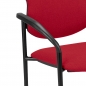 Preview: Besucherstühle mit Armlehne, Polster rot