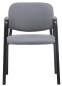 Preview: Besucher- u. Konferenzstühle mit Armlehnen K2 Stoff grau, Gestell schwarz