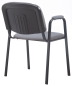 Preview: Besucherstühle mit Kunststoffabdeckung - Typ K2 Stoff grau, Gestell schwarz