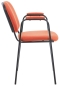 Preview: Belastbare (bis 120 kg) Besucherstühle mit Armlehnen in rotem Stoff u. schwarzem Stahlgestell