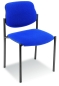 Preview: Besucherstühle mit Polster blau zum Allzwecktisch