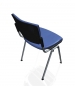 Mobile Preview: Besucherstühle Serie John mit Kunstlederbezug blau von schräg oben