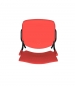 Mobile Preview: Besucherstühle John - Sitz u. Rückenlehnen aus Kunststoff, Kunststoff rot, Gesell schwarz (Draufsicht)
