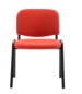 Mobile Preview: Stapelbare Besucherstühle K2 mit rotem Stoff u. schwarzem Gestell