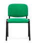 Mobile Preview: Stapelbare Besucherstühle K2 mit grünem Stoff u. schwarzem Gestell