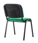 Mobile Preview: Besucherstühle K2 mit grünem Stoff u. schwarzem Gestell, mit Kunststoffabdeckung