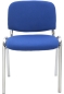 Preview: Konferenzstühle in blauem Stoffbezug - Typ K2C, stapelbar bis zu 4 Stück