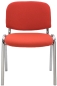 Preview: Konferenzstühle bis 120 kg belastbar: roter Stoff mit Gestell in Chromoptik