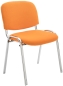 Preview: K2C-Besucherstühle im erfrischenden Orange - Stapelstühle mit Stoffbezug