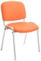 Preview: K2C-Besucherstühle im erfrischenden Orange - Stapelstühle mit Kunstlederbezug