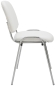Preview: Weiße Besucherstühle mit Kunstlederbezug Typ K2C