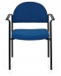 Mobile Preview: Blaue Besucherstühle gepolstert und mit Armlehne