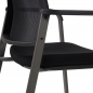 Mobile Preview: Besucherstühle Saba mit Armlehnen schwarz