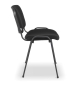 Preview: Profilansicht: Besucherstühle vom Typ SB mit schwarzem Stoff u. schwarzem Gestell