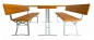 Preview: Schöne Bierzeltgarnitur mit Rückenlehne Douglasienholz 2,2 m lang (Detail)