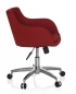 Preview: Bürodrehstuhl Modell Robert rot (Seitenansicht)