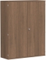 Preview: Büroschrank nussbaum mit fest verleimtem Korpus aus Holz (FX Büromöbel)