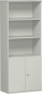 Preview: Büroschrank lichtgrau (Beispielfotos mit nur 5 OH) FX Büromöbel Schrank.- u. Regalkombination