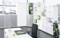 Preview: Moderne Büromöbel weiß mit Rollladenschrank bei Fintabo
