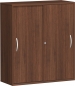Preview: Schiebetürenschrank Holz - Büroschrank mit Schiebetüren nussbaum