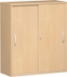 Preview: Schiebetürenschrank Holz - Büroschrank mit Schiebetüren buche