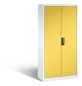 Preview: Büroschrank 1950x400x930mm (HxTxB) RON 2000 aus Metall (geschlossen) lichtgrau/gelb
