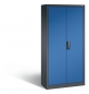 Preview: Büroschrank 1950x400x930mm (HxTxB) RON 2000 aus Metall (geschlossen) anthrazit/enzianblau