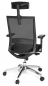 Preview: Bürostuhl mit Netzstoff-Rückenlehne - Design Bürostühle