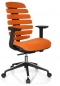 Preview: Moderne Bürostühle mit Stoff orange
