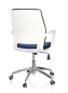 Mobile Preview: Design Bürostühle mitt weißer Sitzschale u. Stoffbezug