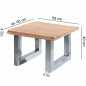 Preview: Abmessungen: Sofatisch - Massivholz Tisch im Landhausstil
