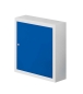 Preview: Einhängeschrank für Lochplattenwände u. Wägen. Türfarbe: RAL 5010 enzianblau