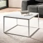 Preview: Couchtisch 60x60 cm Weiß – Industrial Design- jetzt Endecken!
