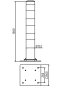 Preview: Elastischer Poller (Skizze) als Rammschutz Ø 152 mm