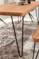 Preview: Esstisch Massivholz mit standfesten Metallbeinen