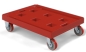 Preview: Eurokastenroller für 600 x 800 mm Eurokasten 500 kg Traglast in rot
